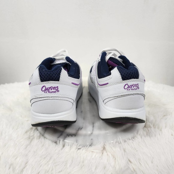 Curves For Women Rocker Sneakers Casual Walking Shape Up Toning Leather Size 10 - Picture 7 of 16